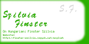 szilvia finster business card